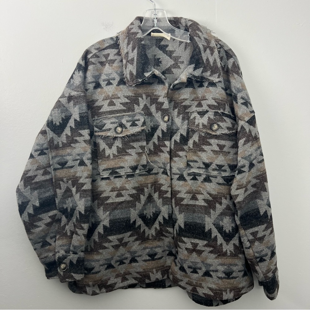 New In Southwestern Aztec Jacket Oversized